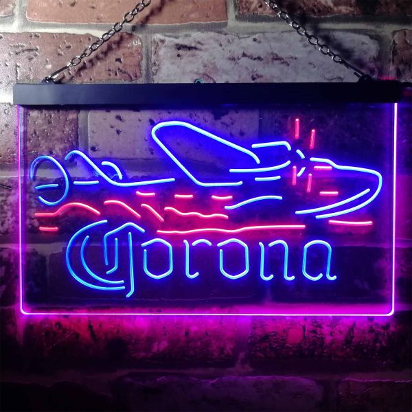 Corona Extra - Seaplane Dual LED Neon Light Sign